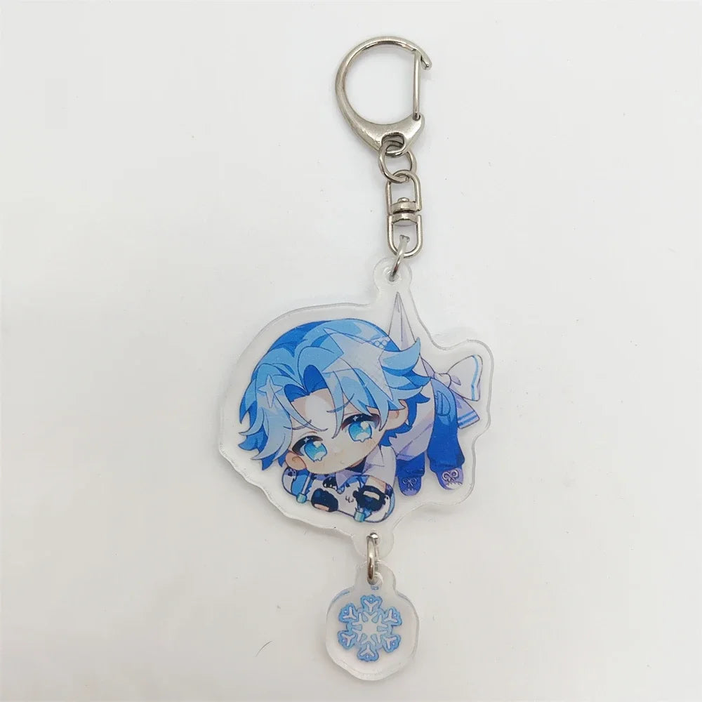Anime SK8  Figure Keychain Bag Pendant Transparent Acrylic Cartoon Character Skateboard Key Chain Ring Jewelry Gift