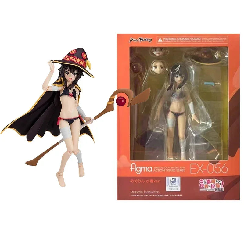 Good Smile Genuine figma God's Blessing on This Wonderful World! Aqua Kazuma Megumin Anime Action Figures Toys Kids Gift Model
