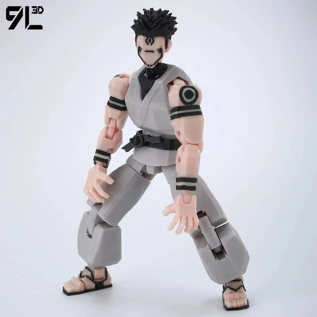 9L3D Printed Dummy13 T13 In Stock Ready to Ship Jujutsu Kaisen Grey Robe Sukuna Figure Anime Articulated Model Stress-Relief Toy