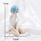 11cm Anime Re:Life In A Different World From Zero Action Figure White Shirt Rem Figure PVC Collection Model Toys Children Gifts
