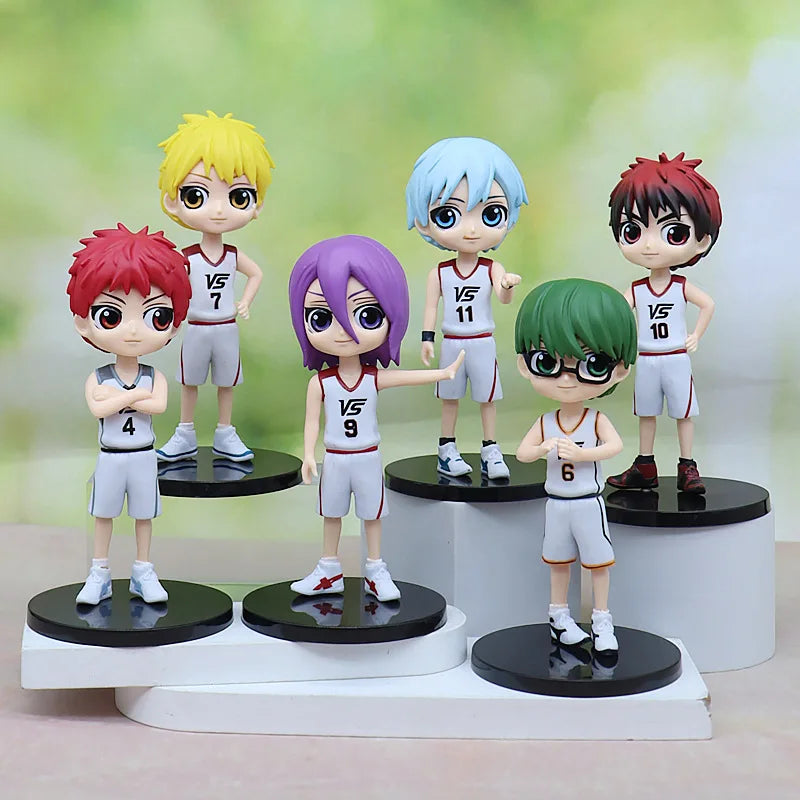 Anime Kuroko basketball action figure 6 styles white uniform Kuroko Tetsuya Teppei Kagami Taiga collectible toy for boys gift