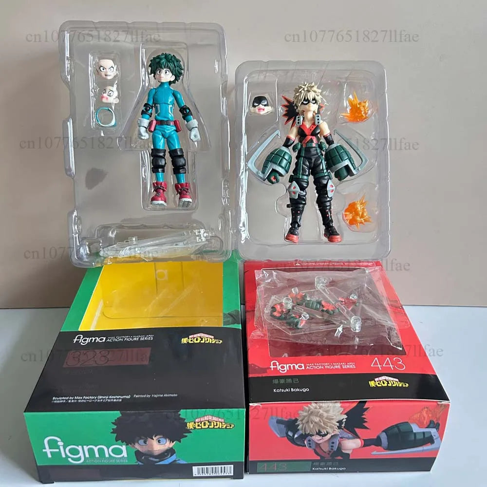 Figma My Hero Academia Bakugou Katsuki Figure 443 323 Midoriya Izuku Action Figure Model Toys Joint Movable Doll Room Decor