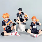 Anime Haikyuu Volleyball Character Statue Hinata Kageyama Mini Collectible Model PC Case Ornament Gift