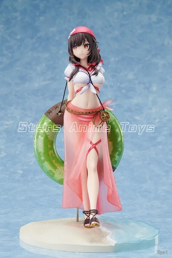 Original KADOKAWA KDcolle Kono Subarashii Sekai Ni Shukufuku O! Yunyun Role Playing on The Beach 1/7 Animation Figure Toys Model
