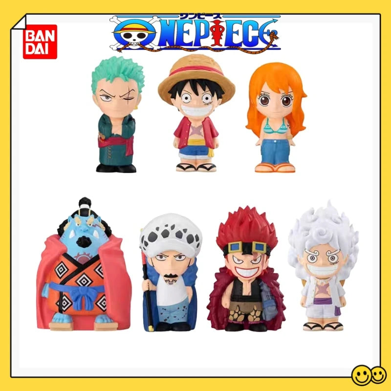 One Piece Original Bandai In Stock Gear 5 Luffy Nika Jinbe Soft Blind Box Anime Figure Desktop Ornament Model Collect Toys Gifts