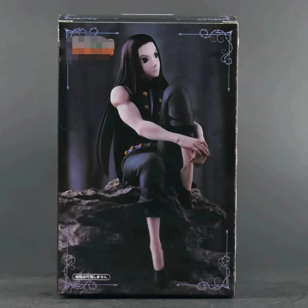 15CM Anime HUNTER×HUNTER Illumi Zoldyck Instant Noodle Press Sitting Model Toy Gift Collection Action Figure PVC Boxed