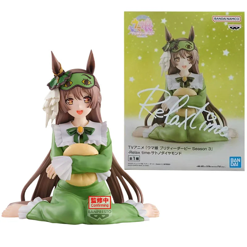 In Stock 100% Original BANPRESTO Umamusume: Pretty Derby Relax Time Anime Character Cheval Grand Vivlos Toy Decoration
