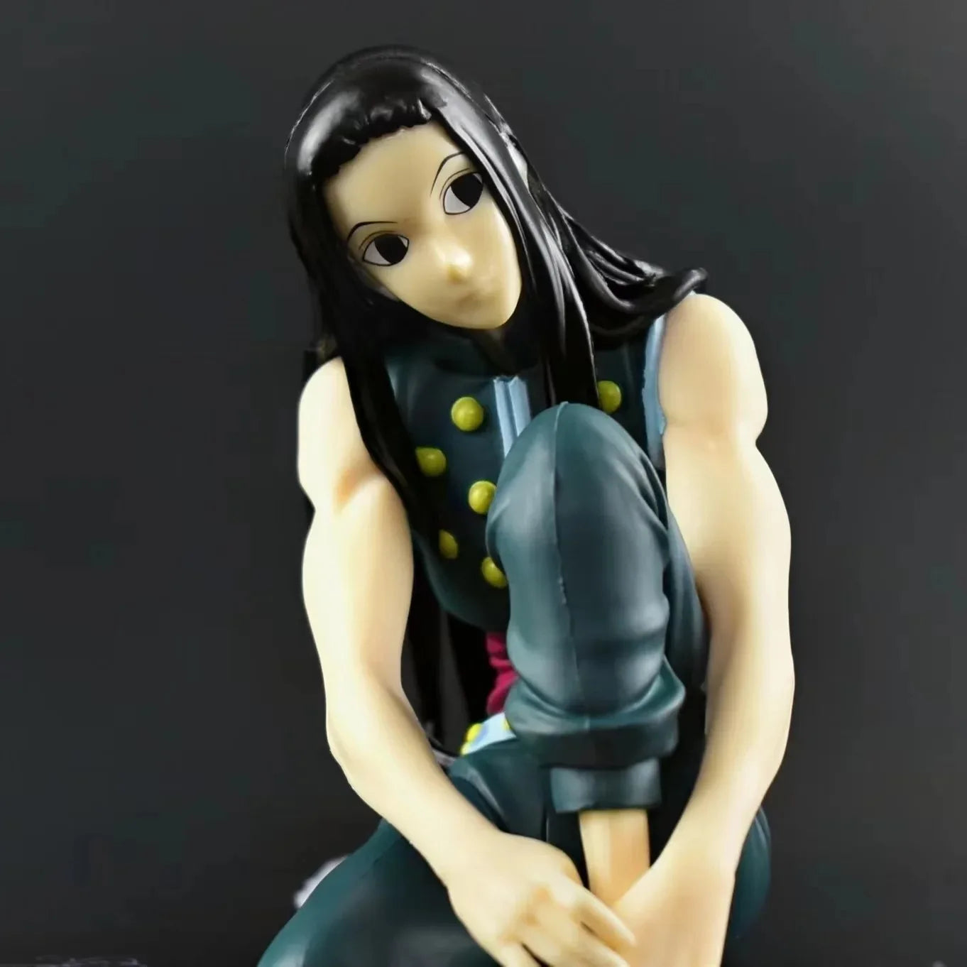15CM Anime HUNTER×HUNTER Illumi Zoldyck Instant Noodle Press Sitting Model Toy Gift Collection Action Figure PVC Boxed