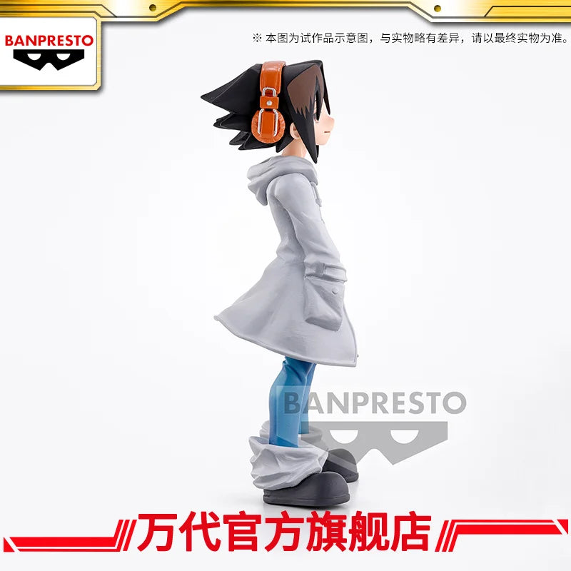 New Original Bandai Anime BP Figure Shaman King 14cm Yoh Asakura Vol.3 Action Figure Collectible Model Toys For Kids Xmas Gifts