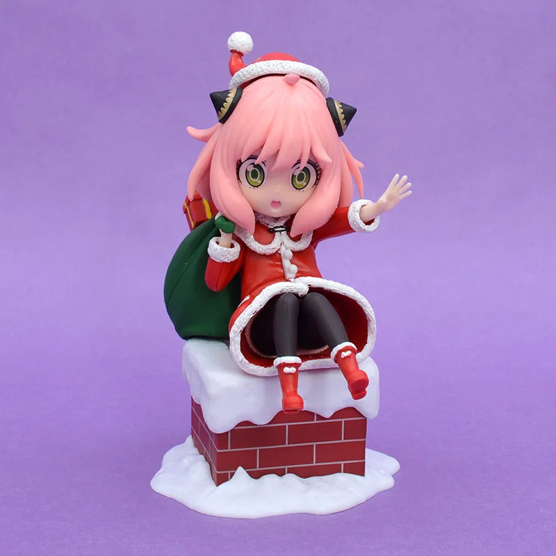 17cm Anime Spy X Family Anya Action Figure Christmas Series Collection Ornament Gifts Pvc Model Collection Doll Children Toys Gk