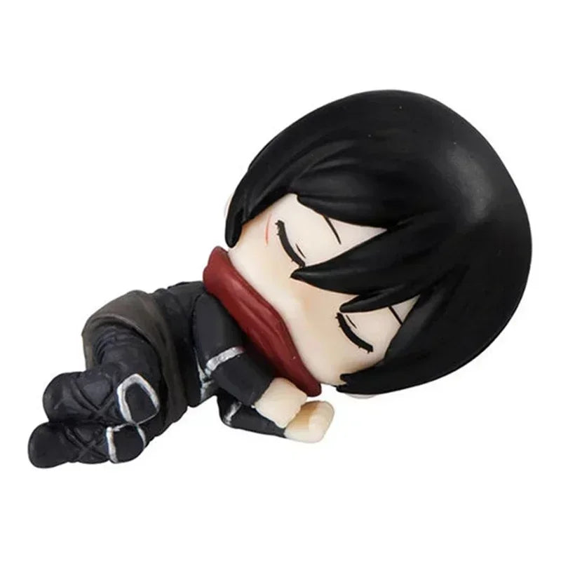 BANDAI Attack on Titan figure Pendant Sleep style capsule toys Eren Jaeger Mikasa figure Brand new genuine In shelf