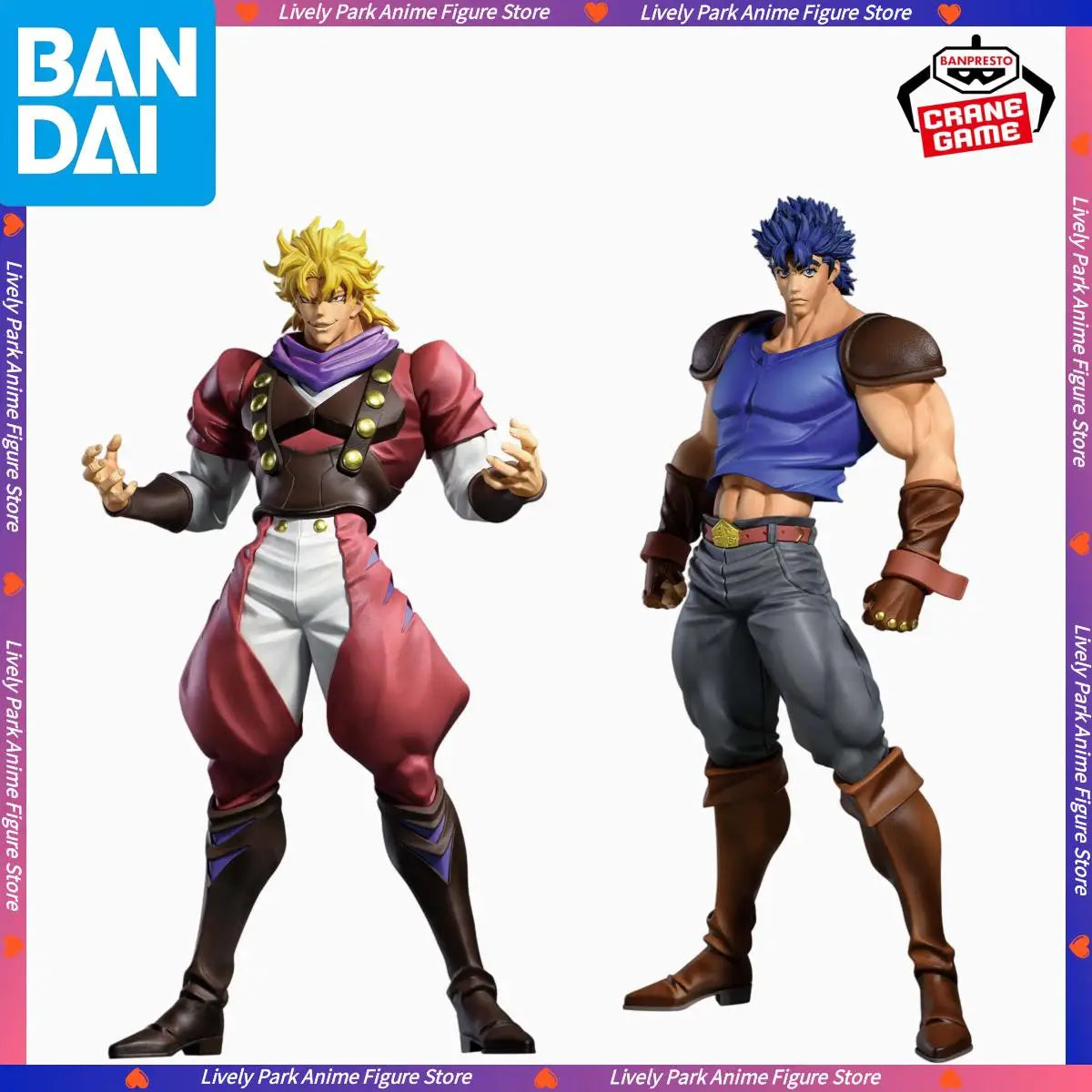 BANDAI Original JoJo's Bizarre Adventure Mometria Jonathan Brando Dio Brando Anime Figures Dolls Model Statue Toy Festival Gifts