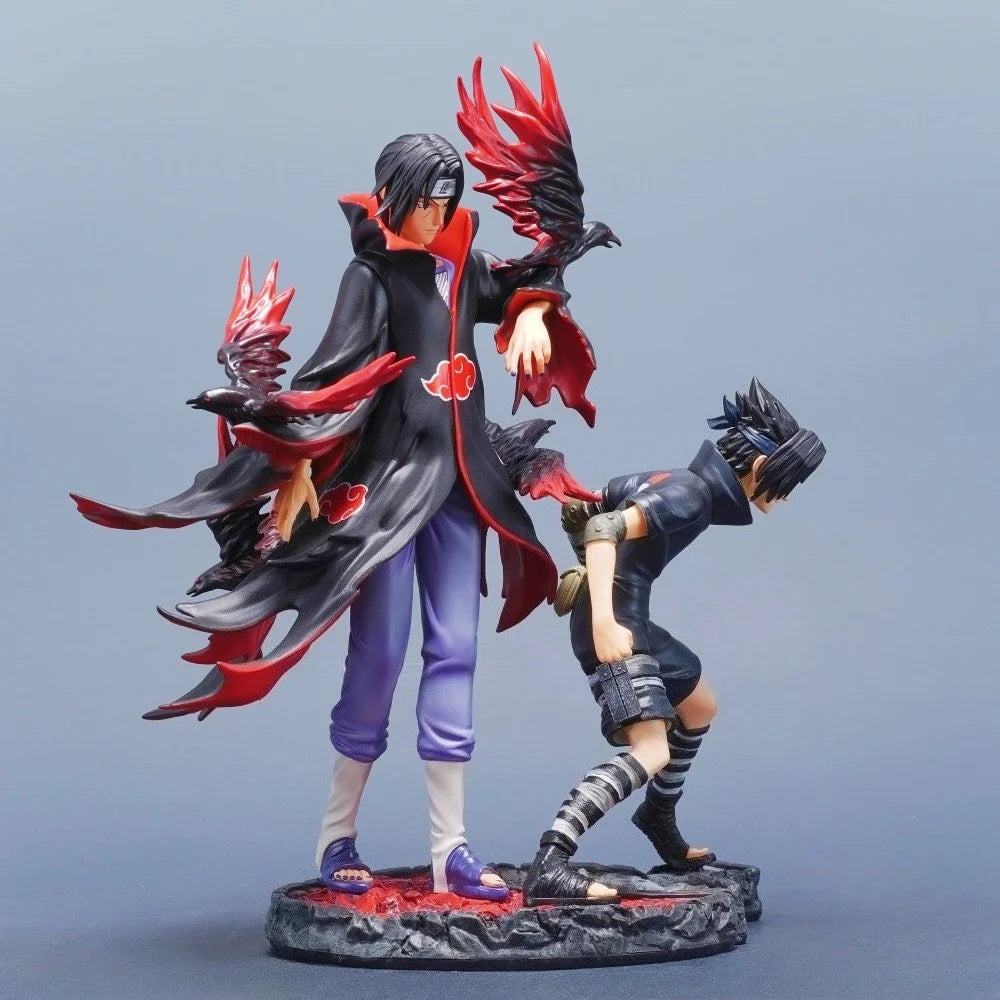 32cm/12.6in Anime NARUTO Figure Uchiha Itachi  Uchiha Sasuke Action Figures Pvc Statue Collection Model Toys Gifts