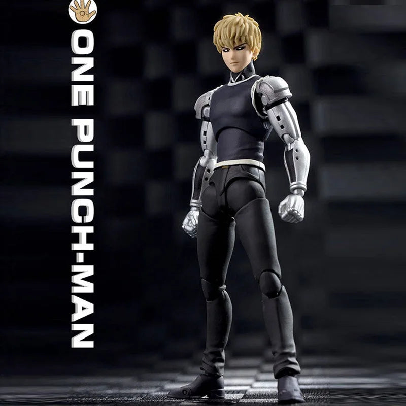 Anime-land Dasin/Great Toys/GT One Punch Man Saitama Genos Garou Sonic 1/12 14cm/5.5 inch SHF/S.H.F PVC Action Figure Model