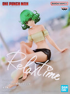 Bandai ONE PUNCH MAN Tornado of Terror Tatsumaki Action Figures Model Relax Time BANPRESTO Amusement Figures Original