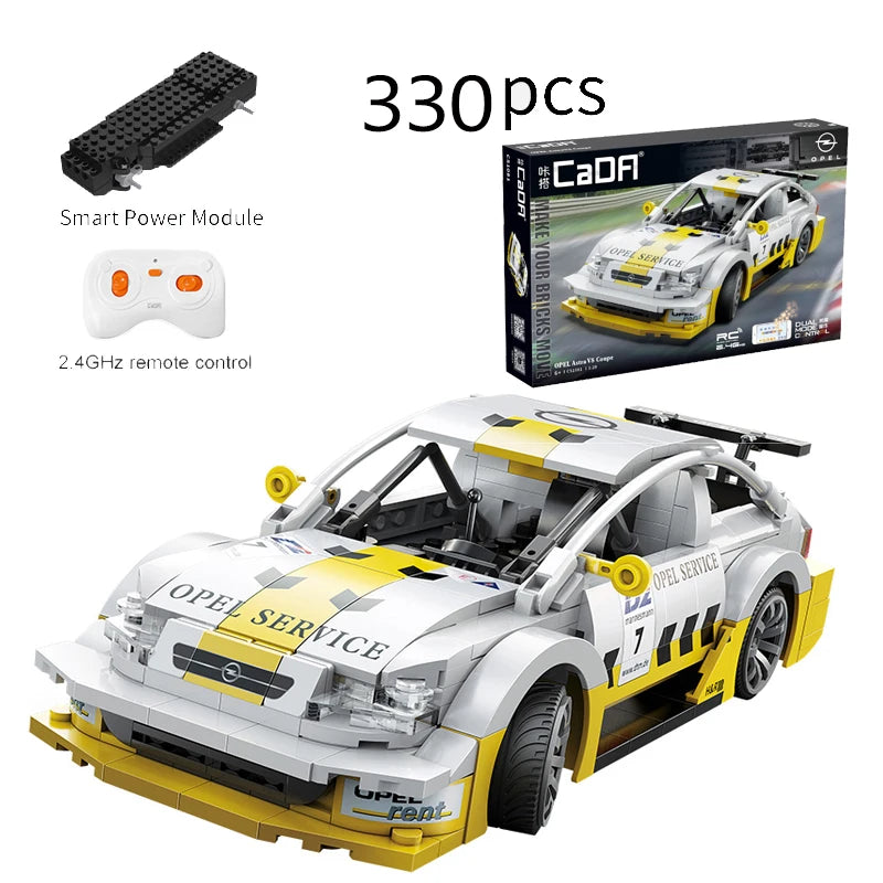 Cada Opel Astra V8 Coupe Champion Vehicle Building Blocks City Remote Control Racing Car RC Super Sports Car Children Bricks Toy