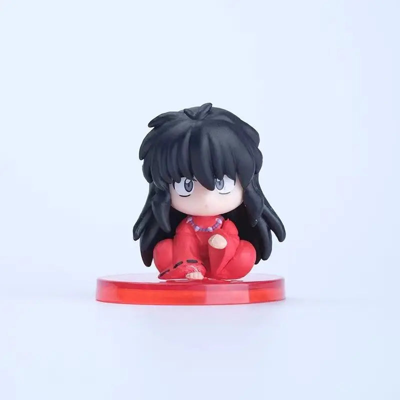 Q version Cute Inuyasha figure decoration blind box Sesshomaru Kagome model new sitting figure Gifts suitable for all ages