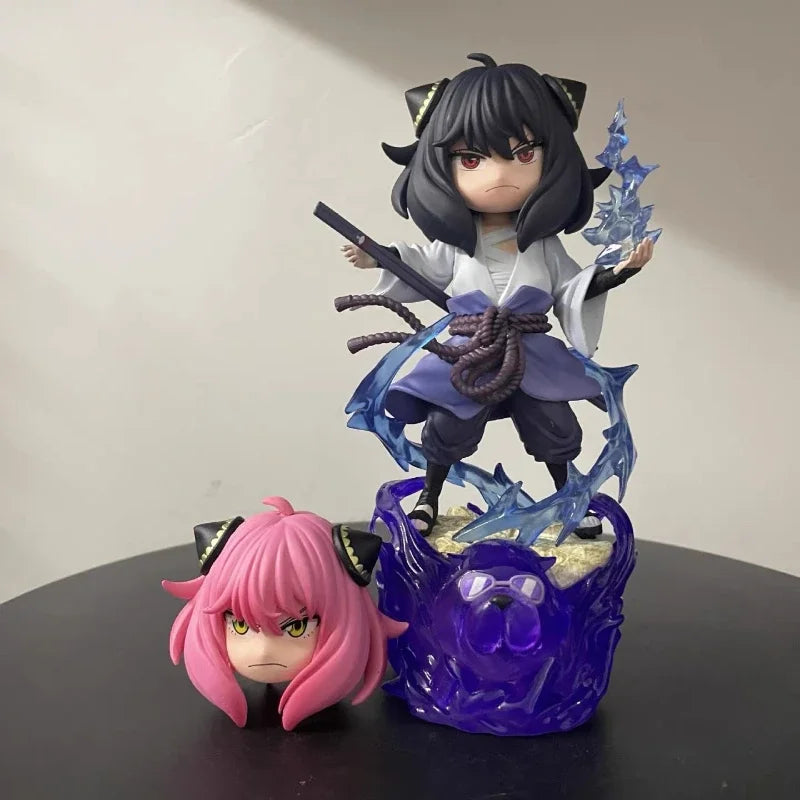 18cm Anya Forger Cosplay Role Action Figures Cool Anime SPY×FAMILY Figurine Double Headed PVC Collection Model Toys Doll Gifts