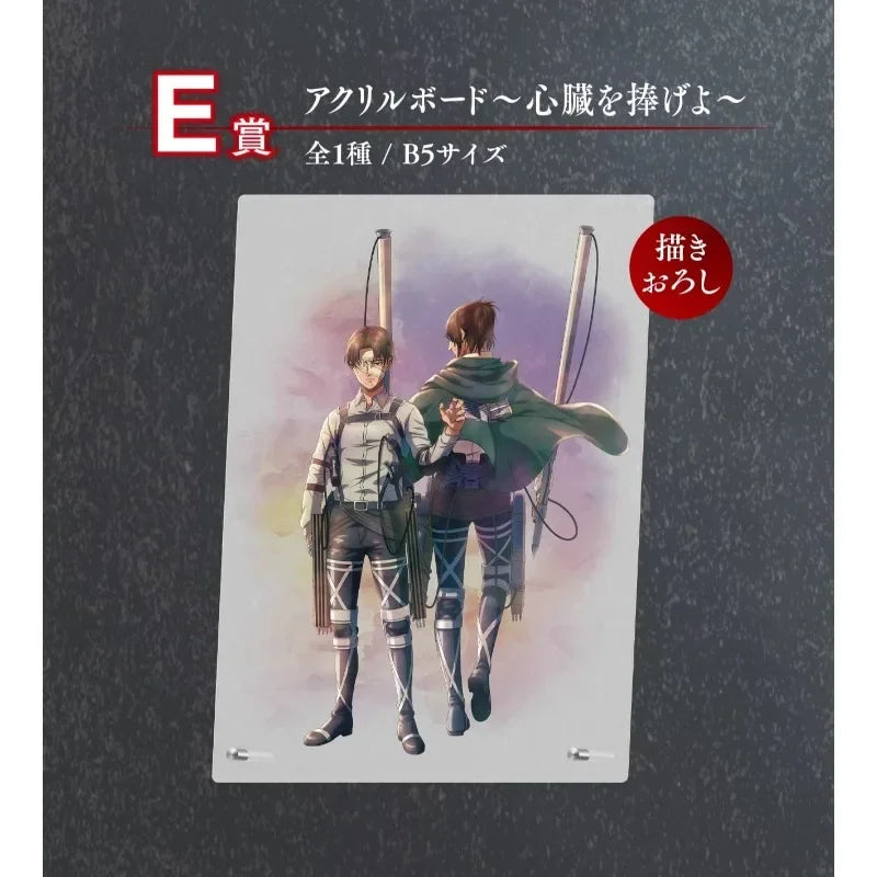 Genuine Bandai Ichiban Attack on Titan Anime Figure Eren Jaeger Levi Ackerman  Hanji Zoe Action Toys Kids Gift Collectible Model