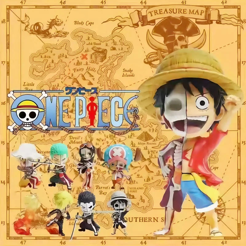 Hot Figure Set The Straw Hat Pirates Blind Box Luffy Zoro Sanji Usopp Pvc Action Figure Toys Collectible Model Dolls Toy