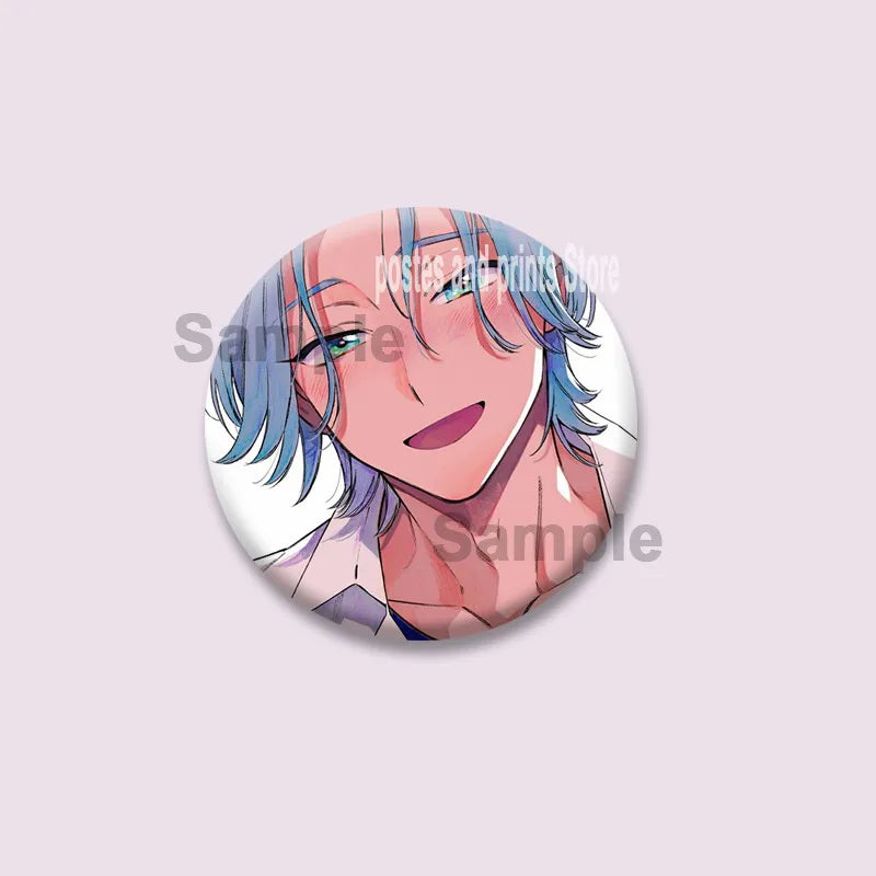 Cartoon Figure Miya Chinen Reki Kyan Button Pins Anime SK8 The Infinity Round Brooch Bag Clothes Accessories Jewelry Badge Gifts