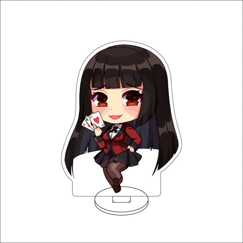 Anime Kakegurui Acrylic Standee Mary Saotome & Yumeko Jabami 10cm Mini Figure  Collectible Plate, Fan Decor, Gifts