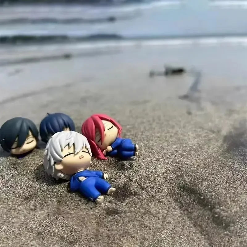 5pcs Q Chigiri Hyoma Figure Blue Lock Sleeping Figures Isagi Yoichi Dolls Nagi Seishiro Rin Itoshi Figurine PVC Collection Toy
