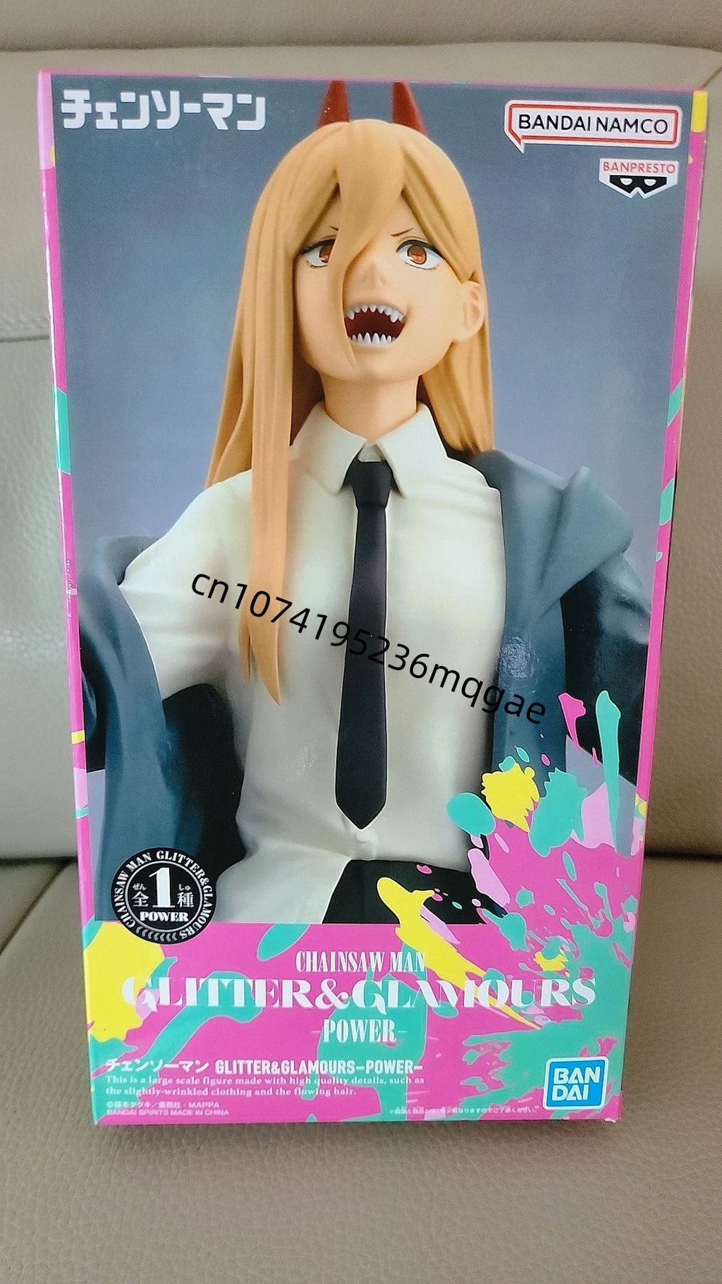 In stock Bandai BANPRESTO Chainsaw Man Power Makima GLITTER & GLAMOURS Anime Action Figures Model Collections Decorations Gift