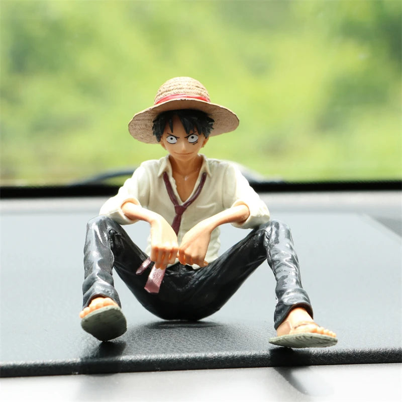 One Piece Anime Figure Toys Luffy Sitting Position Action PVC Figurine Model Collection Statue Doll Birthday Gifts For Kids