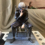 New Tokyo Ghoul Golden Wood Research Statue Model Collectible Figure Sitting Pose In Box Anime Surrounding Sculpture Toy Gift