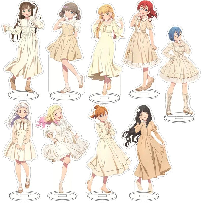 Love Live Lovelive Stand Sunshine Aqours Aquarium Anime Yoshiko Hanamaru You Dia Kanan Mari Acrylic Mori Girls Stand Desk Decor