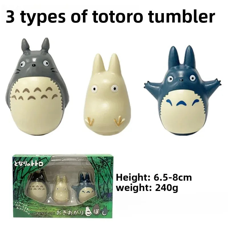 3-6Pcs/Set My Neighbor Totoro Anime Figure Q Version Totoro Tumbler Figure Ornaments Table Decoration Toys Kids Xmas Gifts