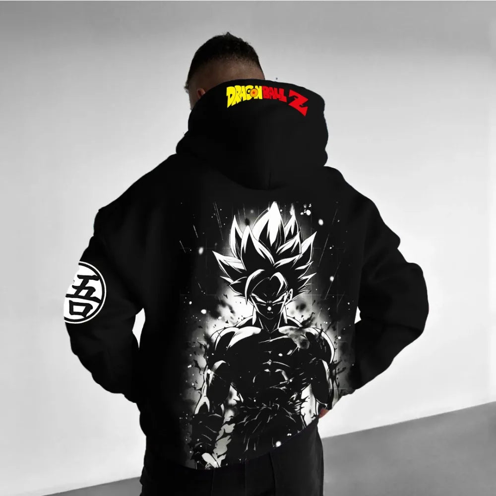 Dragon Ball Men's Hoodie Sweater Goku Kakarot Japanese Anime Summer Autumn Boy Children's Long Sleeve Hip Hop Parent-Child Wear