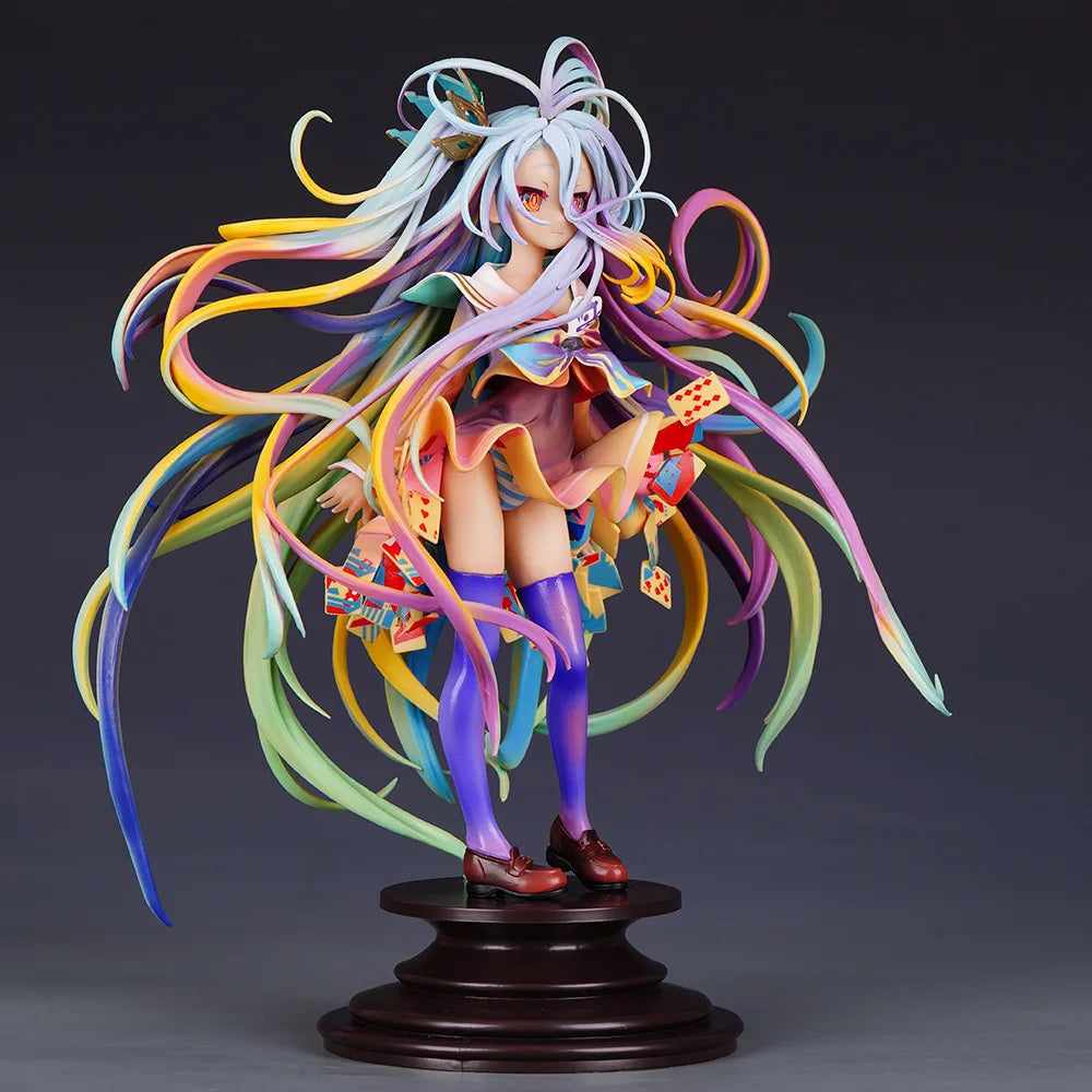28CM No Game No Life Shiro 1/7 Yuu Kamiya Art Works GSC Girls Toys Anime PVC Action Figure Game Collectible Model Gift