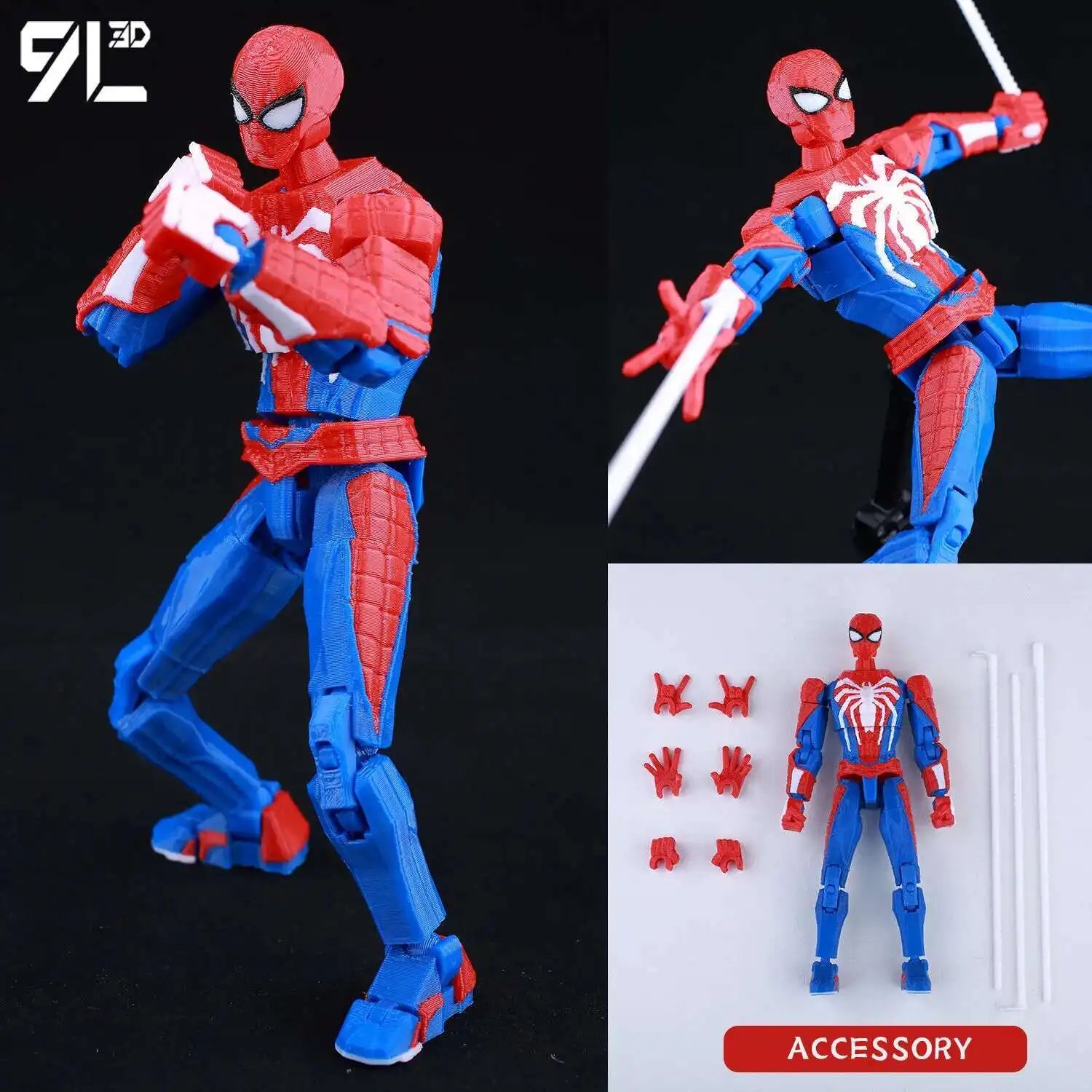 9L3D Printed Lucky Dummy 13 One-Punch Man 3D Action Figure, Multi-Jointed Poseable Anime Model, Collectible Gift for Fans