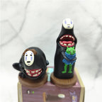 6PCS Spirited Away Anime Figure Q Version Kawaii No Face Man Action Figure Room Decorations PVC Adult Collection Model Doll Toys