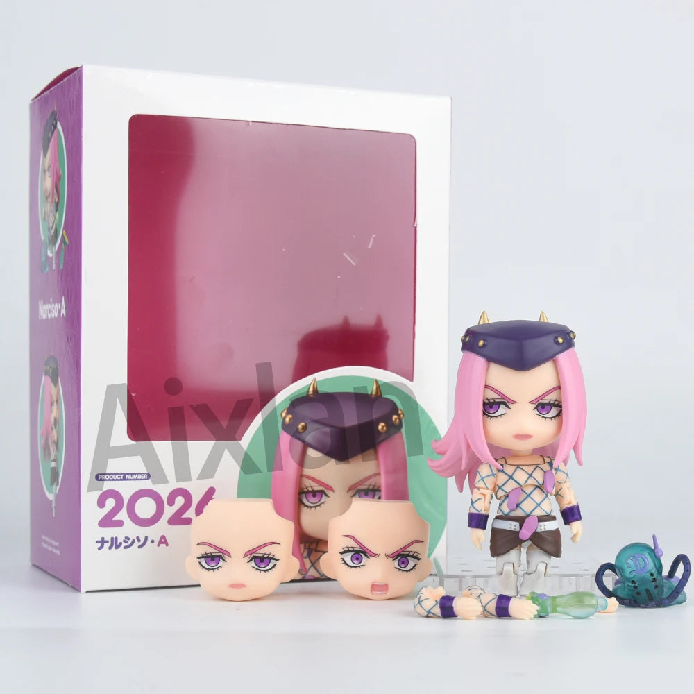 Aixlan#2026 JoJo's Bizarre Adventure Figure Narciso Anasui Cute Edition 10cm JOJO PVC Action Figure Amine Collectible Figurine