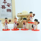 5PCS Slam Dunk Q Edition Sakuragi Hanamichi Ryukawa Maple Shobei Basketball Team Doll Handmade Ornament Car Decoration Toys