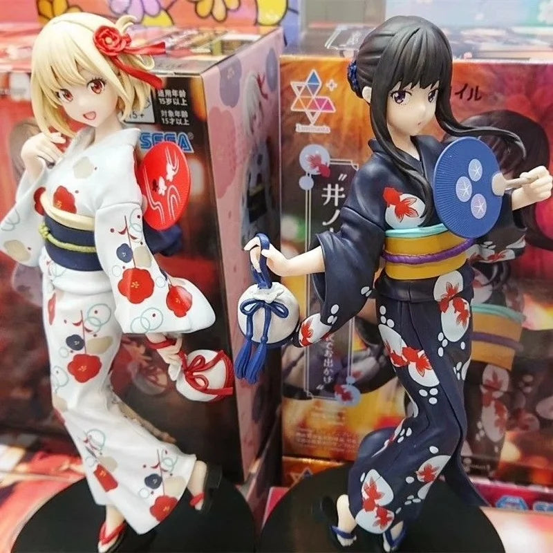 Sega Luminasta Lycoris Recoil Nishikigi Chisato Inoue Takina Wafuku Travel Ver. Pvc Anime Action Figures Model Collection Toys