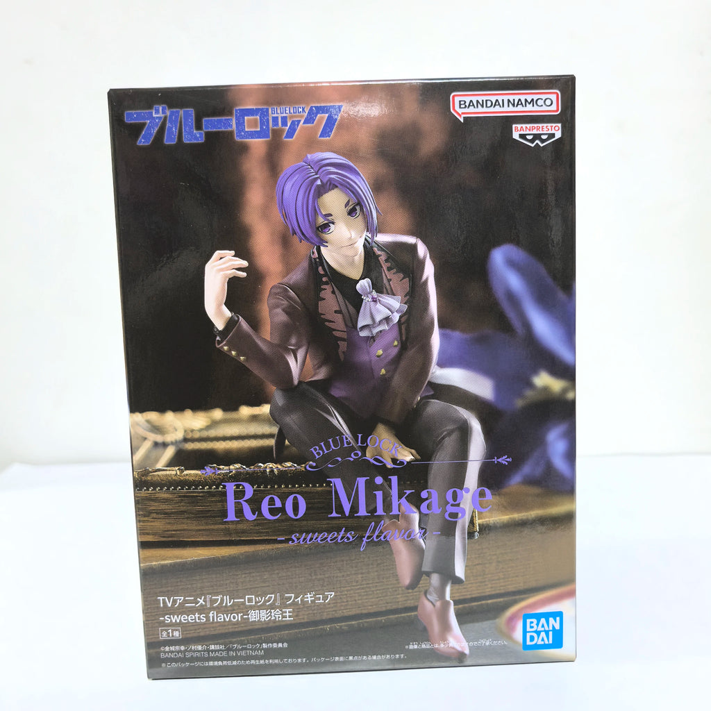 Original BANDAI BANPRESTO Blue Lock Sweets Flavor Reo Mikage Seishiro Nagi Anime Figure Toys PVC Model Collection Doll Gift