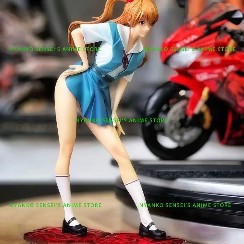 In Stock NEON GENESIS EVANGELION EVA Asuka New Style School Uniforms GK China Ver. Figure Models Anime Toys Doll Collection