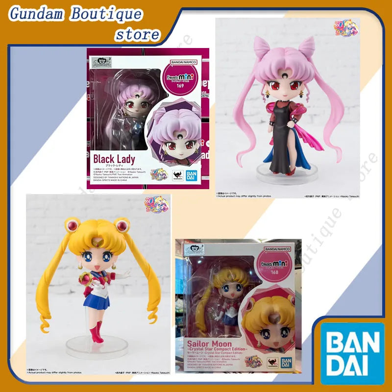 Bandai Genuine Figuarts Mini Sailor Moon Black Lady 30th Anniversary Anime Action Figure Collectible Model Toys Gift Children