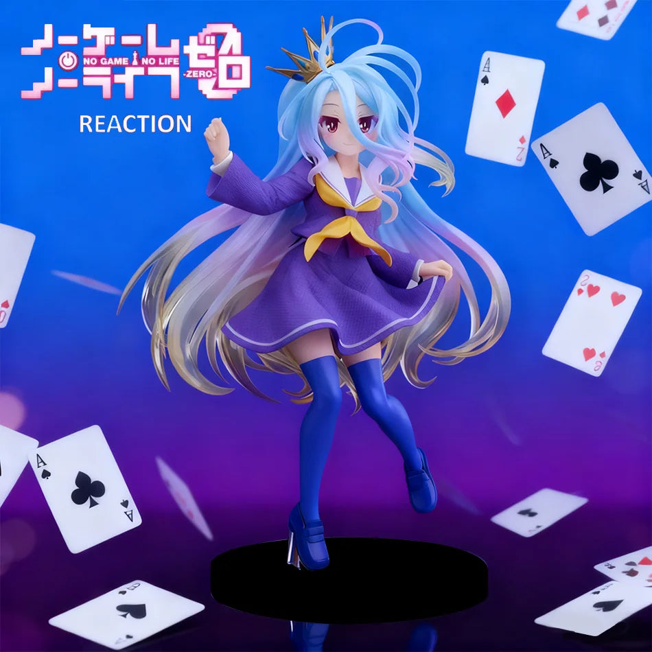 White Shiro No Game No Life Anime PVC Figure 18.5cm Action Ornament Collectible Model Toy for Holiday Gift