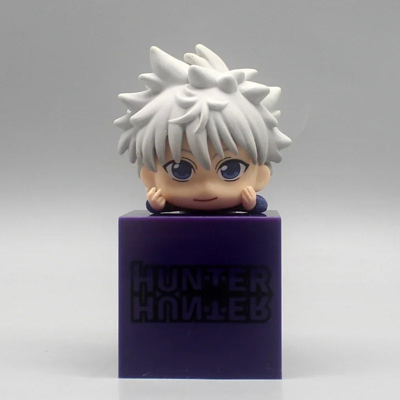 10cm cute GON FREECSS dolls hunter×hunter Killua Figures Q-version hisoka figurine Kurapika Toys Anime PVC desk ornaments Gifts