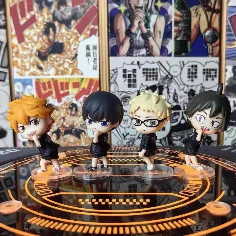 Haikyuu Anime Figures Toy Hinata Shoyo Tobio Kageyama Kei Tsukishima Tadashi Yamaguchi Toy Figures Capsule Toys