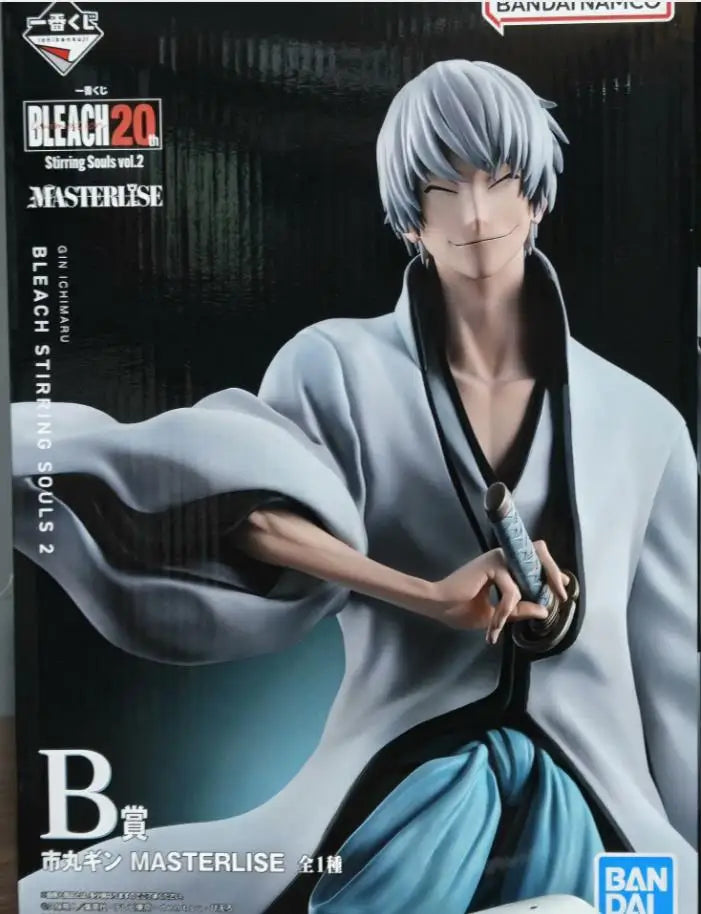 Bandai  BLEACH Kurosaki Ichigo Ichimaru Gin Ichimaru Gin Zaraki Kenpachi Kuchiki Byakuya Anime Figure Toy Model Gift