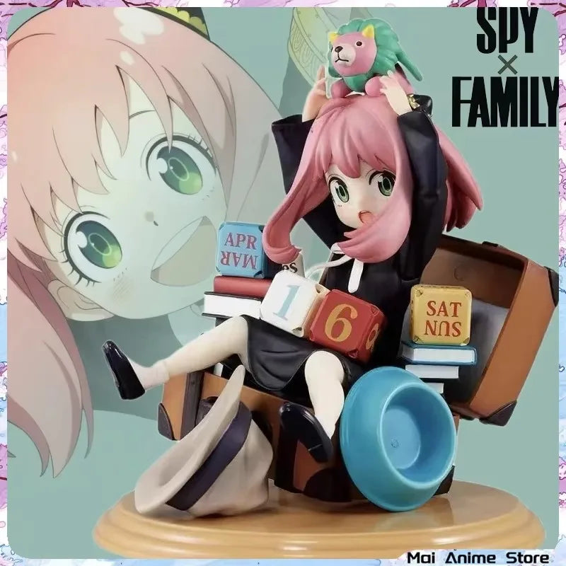 Anya Forger Figure Statue Anime Spy X Family Kawaii Anya Action Figurine Sculpture Desk Living Room Decoration Home Accessories