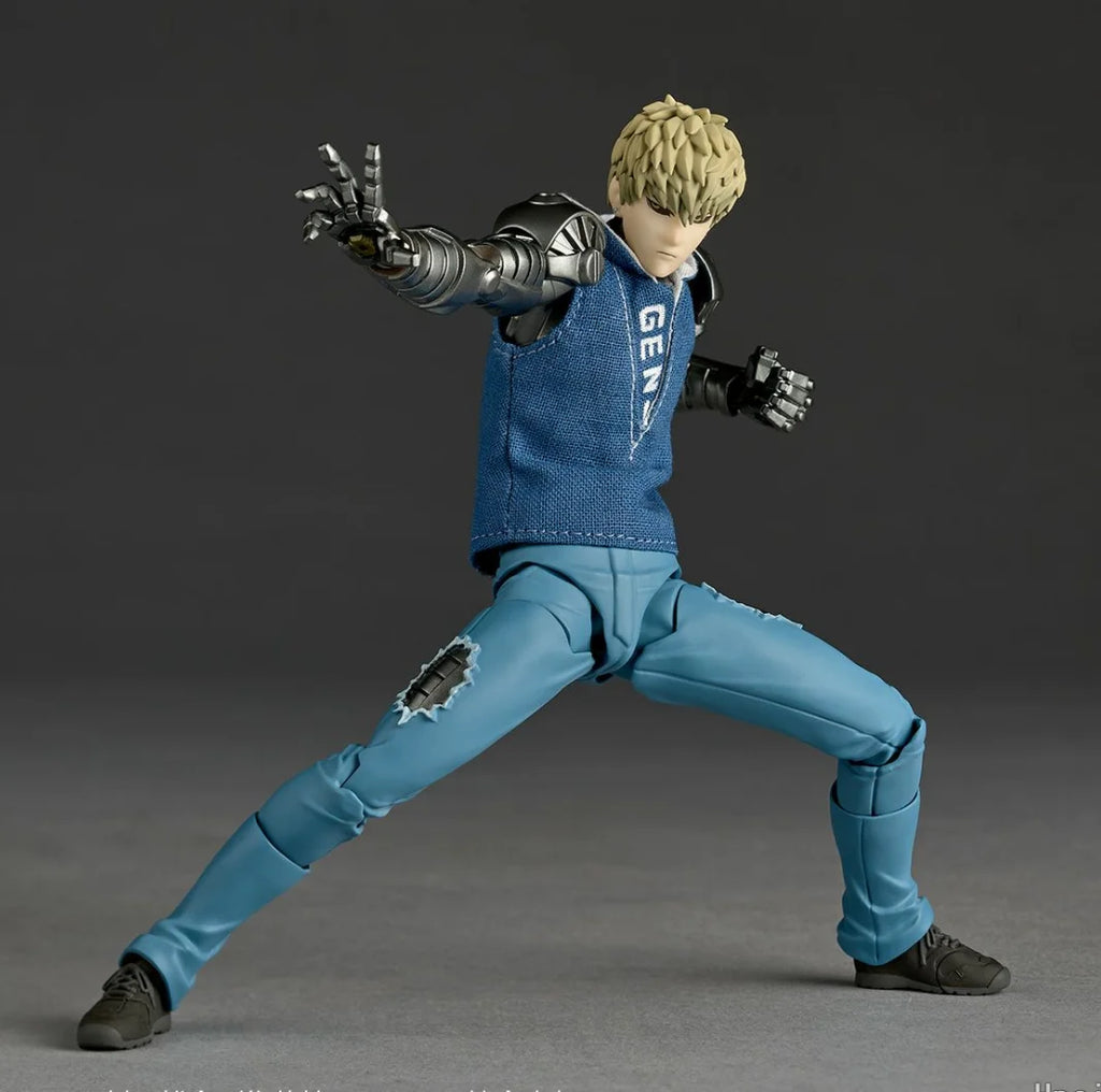 In Stock 100% Original Kaiyodo Revoltech Amazing Yamaguchi One Punch Man Genos Action Figure Toy Decoration Model Hobby