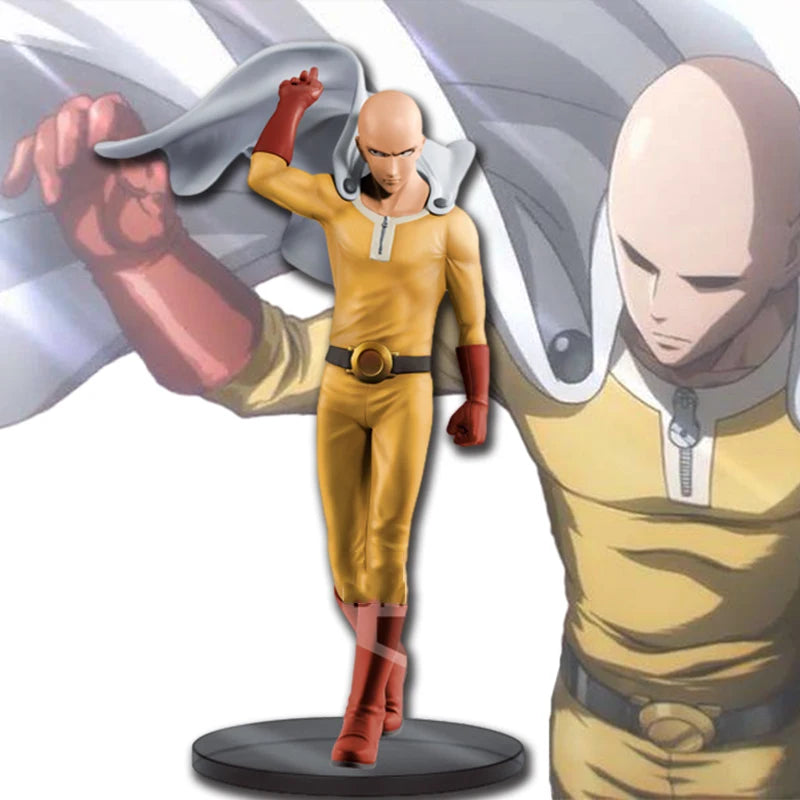 18CM Anime Figure ONE PUNCH-MAN Figure Bald Saitama Tatsumaki Standing Figure Model Toy Static Collection Desktop Ornaments PVC