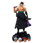 One Piece Anime Large 50cm Five-Headed Eagle Carrying Knife Domineering Zoro Collectible Statue Model Figure Ornament Gifts